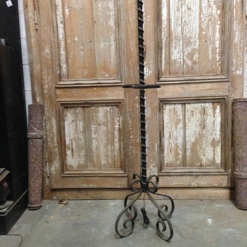 Pied lampe fer forgé - lampe,