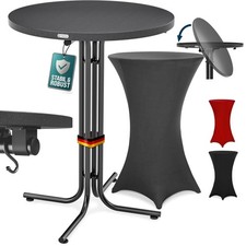Table haute pliable avec housse mange debout 110 cm bar bistrot jardin