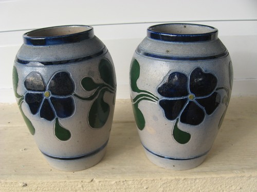 Vases gravé main ober - 2,
