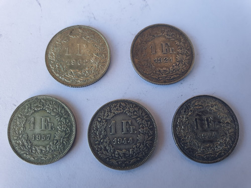 Lot pieces franc - 1, argent