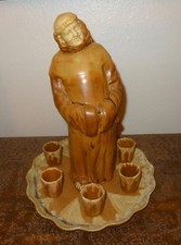 Denbac Sandstone Monk Tray Liquor Glasses Perfect Condition
