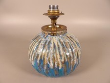 Enamelled Ceramic Lamp Stand - Signed ALPHO Numbered 196