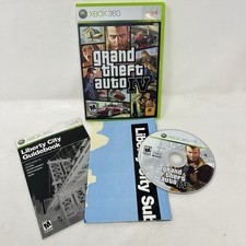 Microsoft Xbox 360 CIB COMPLETE TESTED Grand Theft Auto IV GTA 4 w/ Map New Case