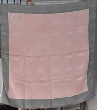 Foulard en soie brochée MUST DE CARTIER vintage 85x 85 cm