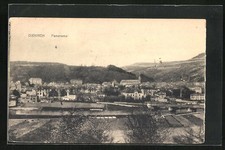 Old postcard Diekirch, general view of the city 