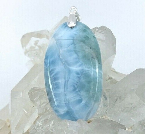 Pendentif larimar pierre - pendentif,