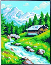 Kit canevas Le chalet 20x25cm