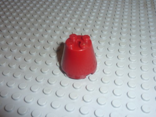 Cone dark red - red, lego