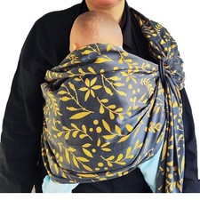 ® - Écharpe de portage à anneau - 100 % coton bio - Porte-bébé pour nouveau-n...