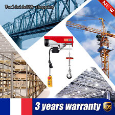 Treuil Palan Electrique Levage à Câble 220V 800KG 12 mètres Longueur du câble