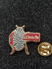Pin's Pins Pin ENAMEL 18 LA POSTE Coccinelle "C.C.P. Service Plus" 