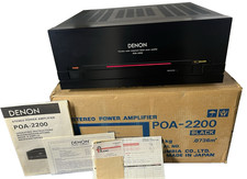 Beautiful Denon POA-2200 Stereo Power Amplifier - TESTED!! - w/ Paperwork & Box