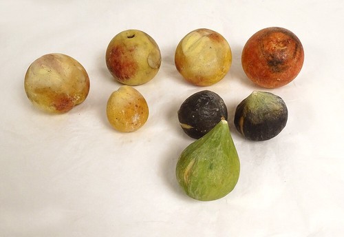Ensemble fruits marbre - fruits,