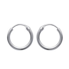 Boucles d'oreilles créoles diamètre 14mm argent massif 925°°°garanti