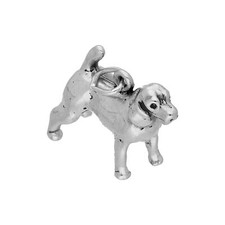 Charm Chien Epagneul Breton en Argent 925/1000