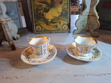 2 anciennes Tasses et sous tasses  en porcelaine 1 Limoges 1 vieux paris ?