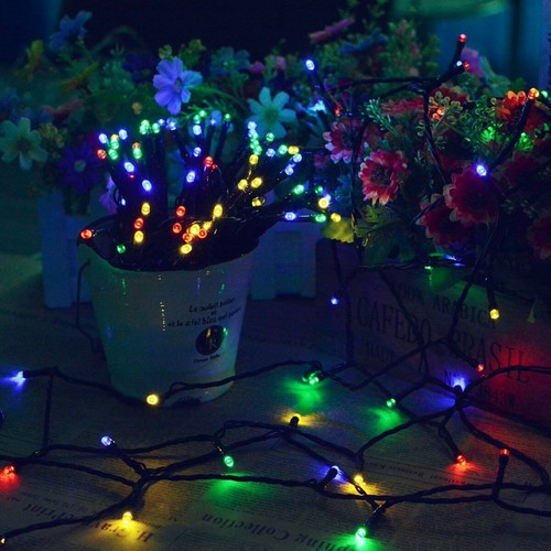 Multicolore 200 led solaire - multicolore,