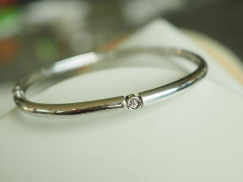 Bracelet vintage jonc - jonc, argent