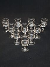 Baccarat 10 Antique Engraved Crystal Wine Glasses Cylindrical Model Nets H 10.5 