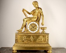 Pendule Bronze Doré Empire