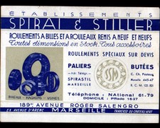 MARSEILLE (13) BALL BEARING FACTORY "SPIRAI & STILLER" Business Card