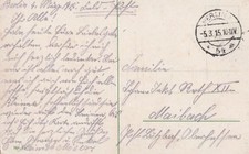 Feldpost 1915 Berlin, cathédrale, envoyée à Maibach intéressante