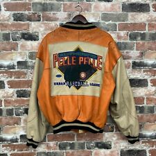 Vintage Pelle Pelle Marc Buchanan Varsity Leather Jacket Urban Baseball Sz 44 XL