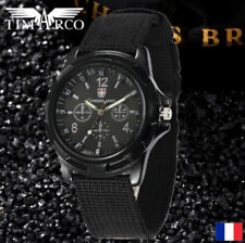 Montre Militaire Armée Suisse SWISS ARMY Sport  Homme Bracelet  Tissus Noir
