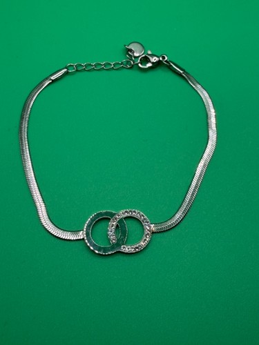 Bracelet argenté maille - 🦬,