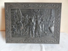 Antique Iron Cookie Box - Rembrandt "The Night Round 