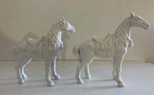 China horse pair of porcelain horses figurines 19th century