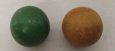 Paire D'anciennes Boules En Bois  -  Ancien Jeu En Bois ( Réf : CH27 )