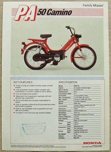 Honda pa50 camino - camino, moped