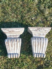 PAIRE de Consoles D'appliques Murale en Bois Sculpté Décoration 