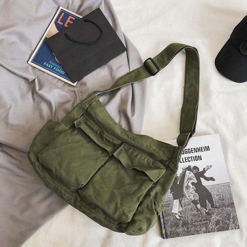 Canvas messenger bag large - messenger,
