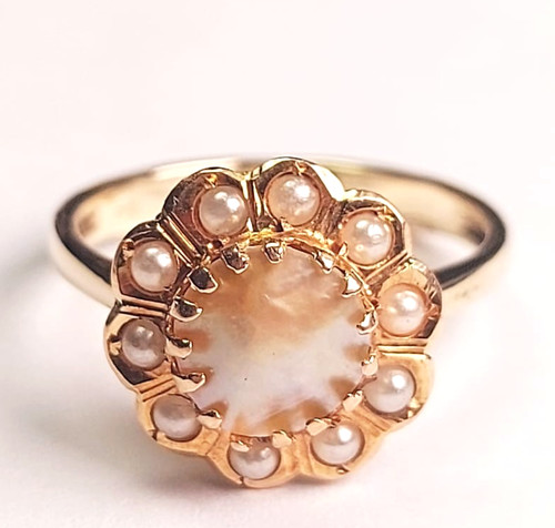 Bague nacre perles de - bague, et
