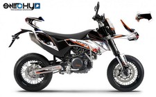 Kit Déco KTM SMC 690 2008 2009 2010 2011 compatible graphiques adhèsifs