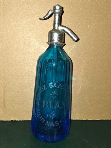 Siphon eau seltz bleu - siphon,