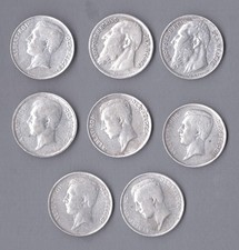 Lot de 8 pieces de 1 Franc