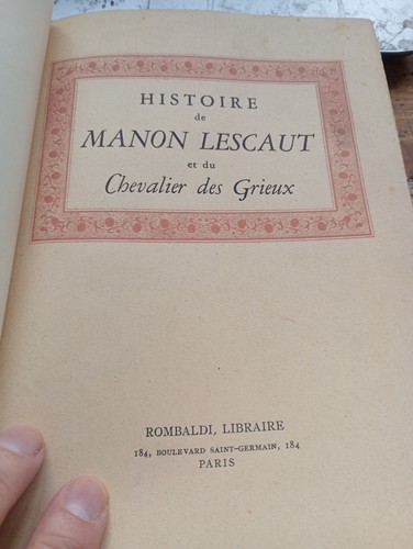 Histoire manon lescaut et - histoire,