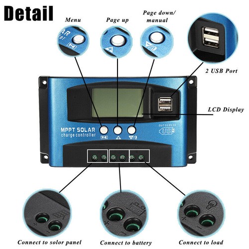 100a 24v mppt usb - 30-100a,