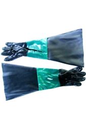 PAIRE DE GANTS SABLAGE 61cm POUR MICROBILLEUSE SABLEUSE CABINE DE SABLAGE