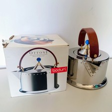 Bodum Ottoni Stainless Steel Kettle by C. Jørgensen Made in Italy w/ Box