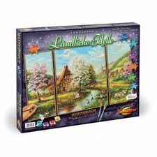 Schipper Peinture par numéros Triptyque rural idyllique MNZ tableau 50x80 cm