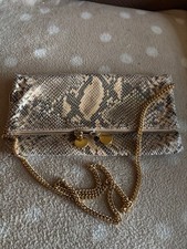 Pochette python doré STELLA