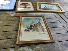 Charmante Petite Peinture, Maison sous la Neige, Signé Donatus