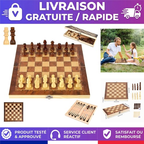 Jeu échecs bois - en, 1