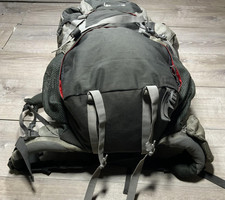 Lafuma Mont Blanc 60L Hiking Backpack Gray Black Red EAS Adjustable Back Rain