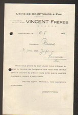 HAGUENAU (67) WATER METER FACTORY "VINCENT Freres" in 1928