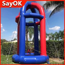 Inflatable Bungee Jump Game Airtight Bounce Jumping Trampoline For Kids Adults